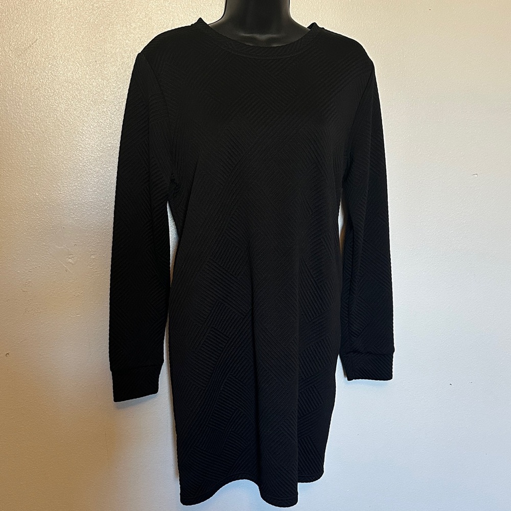 Elegant Black Long Sleeve Dress